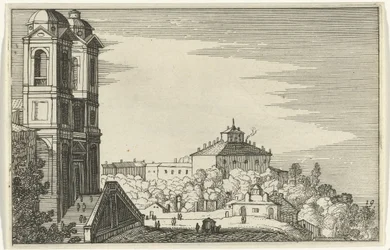 Trinità dei Monti v Římě Romeinse ruïnes en kustlandschappen (série 1) (název série)