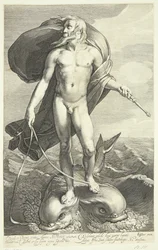Neptun na dvou delfínech