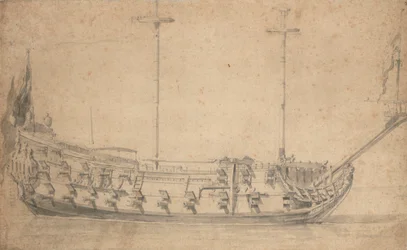 Portrét Angličana čtvrté třídy, asi 42 děl, kolem roku 1675 (tužka, wash)
