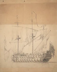 Portrét anglického třeťáka, asi 1673 (grafit, šedá barva)