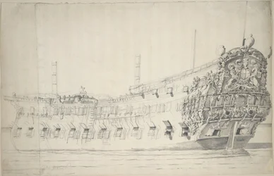 Portrét "Moncka", asi 1676 (grafit, wash)