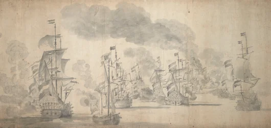 Bitva u Solebay, 28. května - 7. června 1672 (grafit)