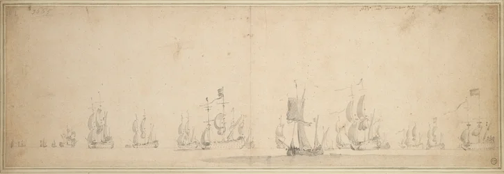 Nizozemská flotila před bitvou u Lowestoftu, květen-červen 1665