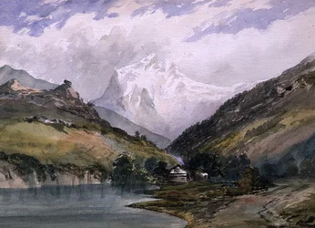 Wetterhorn, Berner Oberland (olej na plátně)