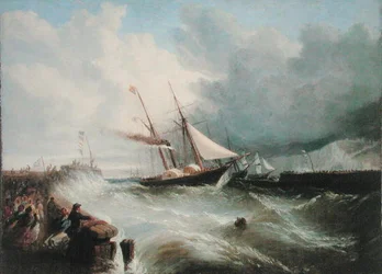 Příjezd prince Alberta do Doveru na cestě do Londýna na svatbu s královnou Viktorií v roce 1840 (olej na plátně)