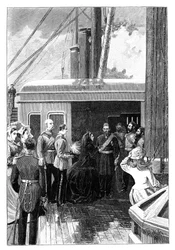 Královna Viktorie investovala Abdula Azíze, tureckého sultána, řádem podvazku, 1867