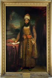 Portrét Mirzy Abul Hassana, perského velvyslance (1785-1880) poslán perským králem do Anglie, 1809