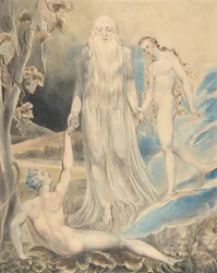 Anděl božské přítomnosti přivádí Evu k Adamovi Stvoření Evy..., recto..., 1803.