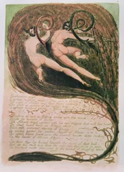 Evropa proroctví; Entharmon spal, Mildews Blighting Ears of Corn, cca 1794 (reliéfní lept, wc)