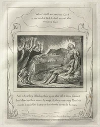 The Book of Job: No. 7, A když pozvedli oči zdaleka a neznali ho..., 1825.