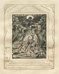 Kniha Job: Pl. 3, Tví synové a tvé dcery jedli a pili víno..., 1825.
