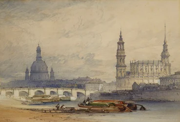 Drážďany od řeky Labe, 1853