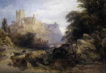 The Town and Castle from the River, c.1860 (akvarel na papíře)