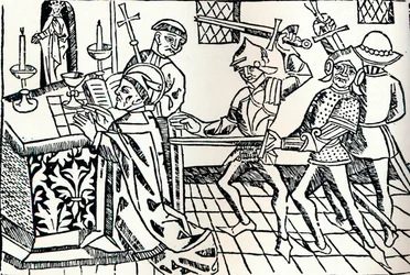 Umučení svatého Tomáše z Canterbury, c1484