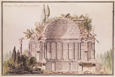 Architektonická kresba pro mauzoleum pro Fredericka, prince z Walesu (1707-51), kolem 1751