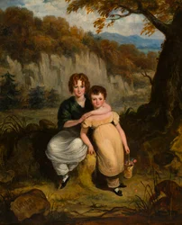 Portrét sira Thomase Moncrieffe Bt. a jeho sestra, když děti, kolem roku 1826 (olej na palubě)