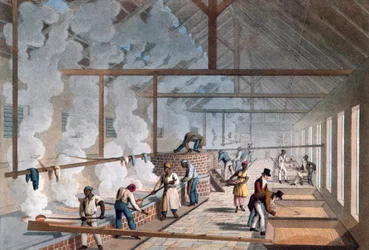 Otroci pracující ve varně, autor: William Clark. 1823.