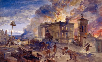 Hořící chrám větrů, 1856