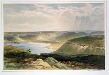 Hlava přístavu, Sebastopol, deska z knihy "The Seat of War in the East", vydané nakladatelstvím Colnaghi and Co., 1856.