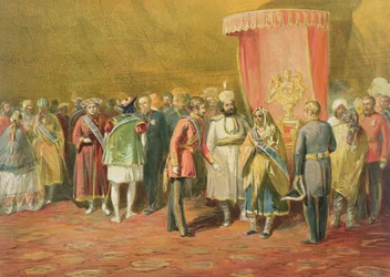 První investitura indické hvězdy, 1863 (chromolitho)