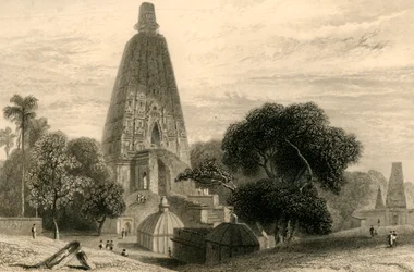 Velký chrám v Bode Gyah, 1835.