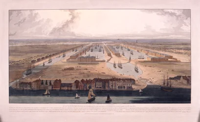 West India Docks, Poplar, Londýn, 1802