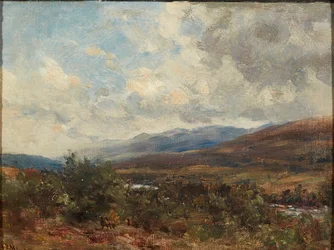 Mraky nad Moorlandem (olej na plátně)
