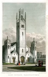 New Church, Haggerston, Hackney, Londýn, 1827.