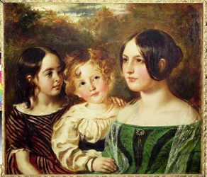 Lesní děti - Emily, Frederick a Mary, asi 1845 (olej na plátně)