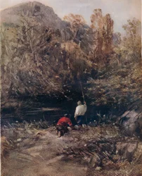 Krajina s rybáři, 1843, 1924