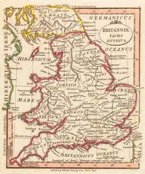 Starověká Británie. Mapa.