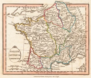 Starověká Galie. Mapa.