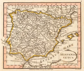 Starověké Španělsko a Portugalsko. Mapa.