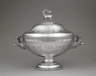 Polévka Tureen, c. 1860 (stříbro)