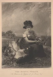 Rustikální věnec, tisk od G.H. Phillips