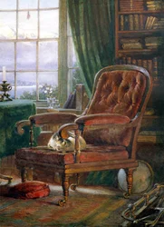 John Ruskins studuje na Brantwood, Cumbria, 1882 wc detail 26629