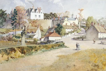Hrad St. Fagans (akvarel)