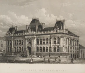 Radnice, Wolverhampton, cca 1871