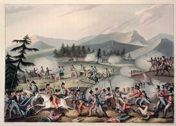 Bitva u Barrosy, 5. března 1811, lept I. Clarke, akvatintován M. Dubourgem, 1811 (akvatinta)