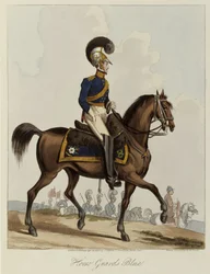Horse Guards Blue, Jednotná studie Royal Regiment of Horse Guards, 1820 (barevná akvatinta)