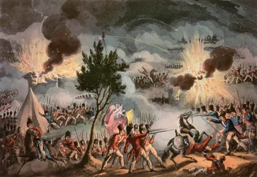 Sortie z Bayonne, ve tři ráno, 14. dubna 1814, vyryl Thomas Sutherland (b.c.1785)