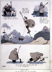 Jarní poznámky - Na medovinách s pastýři (akvarel)