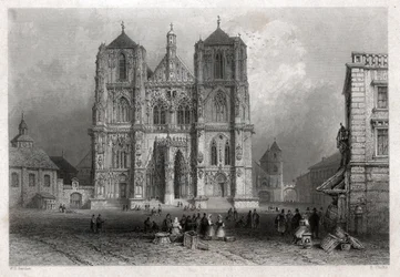 Dóm v Řezně. (rytina, cca 1830)
