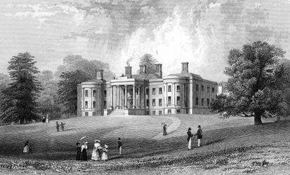 Felix Hall, Essex, vyrytý Henry Adlard, 1833