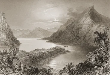 Lough Inagh, Connemara, hrabství Galway, z 