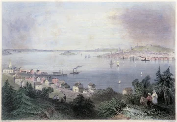Pohled na Halifax - v “”Kanadské scenérii ilustrované”” William Henry Bartlett, ed. George Virtue