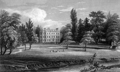 Writtle Lodge, Essex, vyrytý William Tombleson, 1832