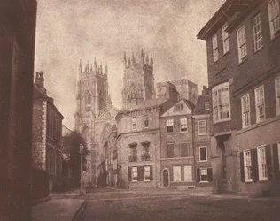Scéna v Yorku: York Minster z Lop Lane