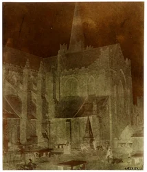 Čtyři muži na hřbitově katedrály svatého Patrika v Dublinu (Paper Negative-Camera)