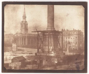 Nelsonův sloup ve výstavbě, Trafalgar Square
